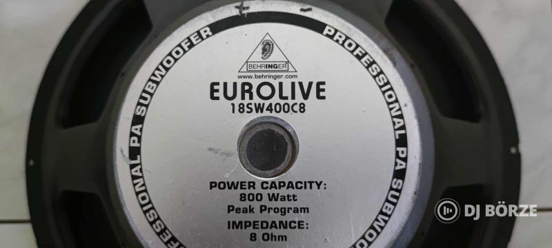 Behringer 18" mély hangszóró pár eladó