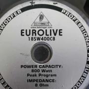 Behringer 18" mély hangszóró pár eladó