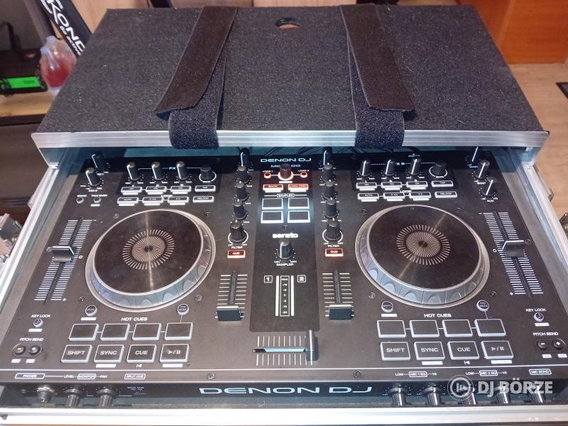 Denon MC4000 + Laptop tartós sínes hord táska, újszerű állapot (beszámítás is)
