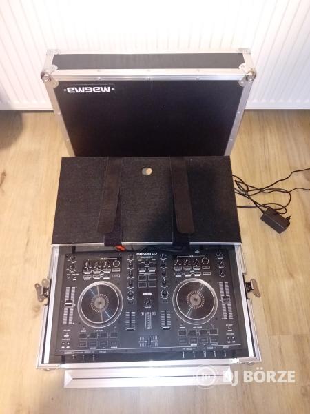 Denon MC4000 + Laptop tartós sínes hord táska, újszerű állapot (beszámítás is)