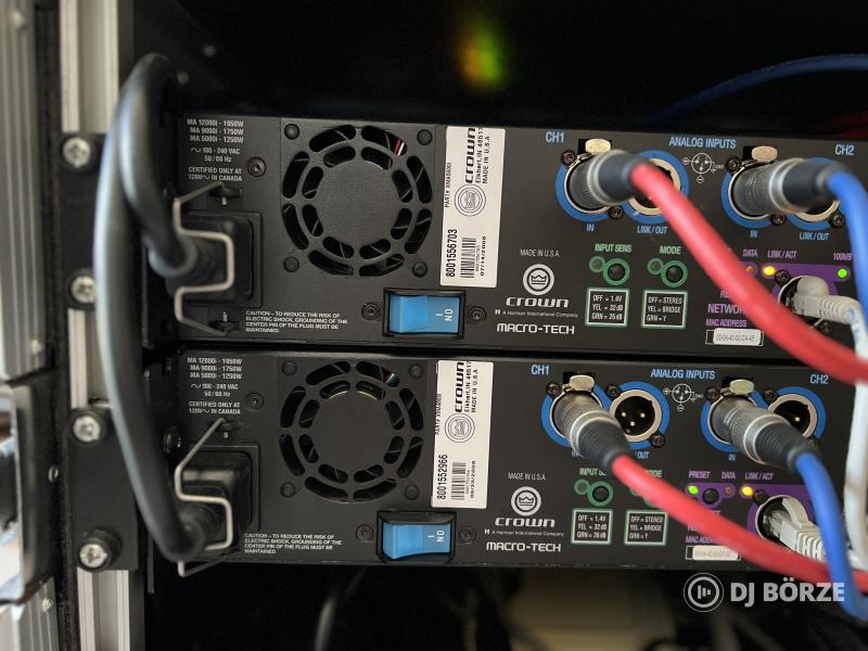 Újszerű Crown MA5000i + MA9000i végfok + DBX PA2 rackben