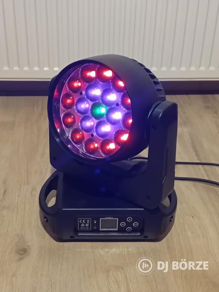12db van! 19*15w, 4 in 1, RGBW Zoom & Wash robot, Power :350W! (Beszámítás is) Bp. -Eger