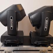 Eladó 2 darab új 230 watt 7R robotlámpa rackkel