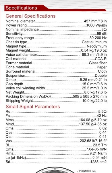 P-Audio P18N 18' hangszórók