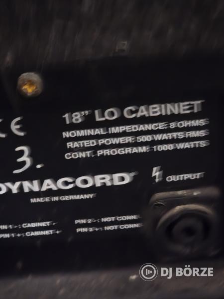 Dynacord corus line mélyláda hangfal