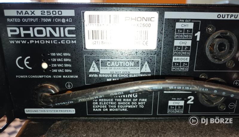 Phonic Max2500 végfok