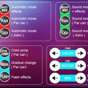 Diszkó lámpa, fény 30W állvánnyal, távirányítóval