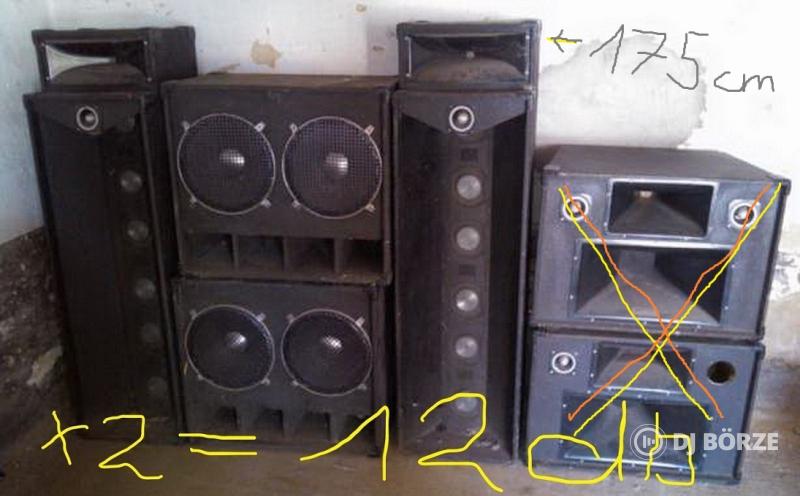 30 PÁR SUB-TOP hangfalak AKTÍVAK, PASSZÍVAK, és KONTROL-ok is, négyesével, párban, és 1-1db is