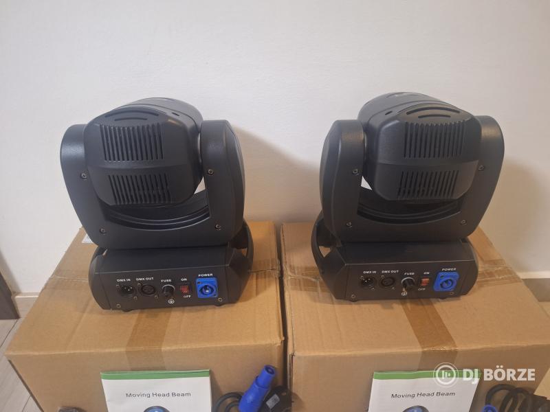 Eladó 2 db új 100 watt teljesítményű beam&spot 1/18 prizmás robotlámpa