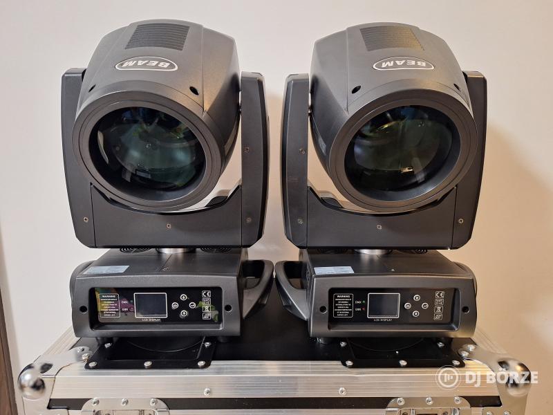 Eladó 2 db új 230 watt teljesítményű 7R robotlámpa rackkel