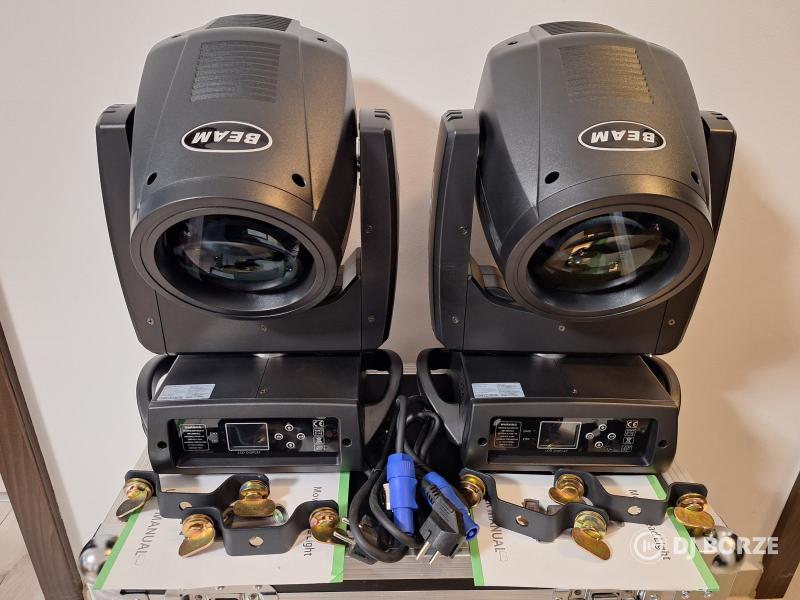 Eladó 2 db új 230 watt teljesítményű 7R robotlámpa rackkel