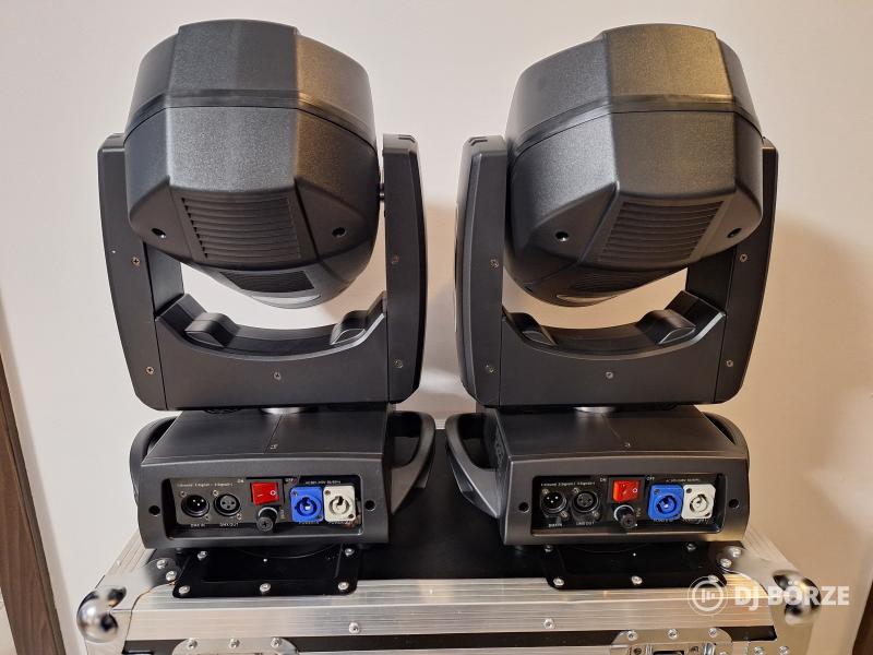 Eladó 2 db új 230 watt teljesítményű 7R robotlámpa rackkel