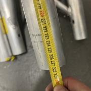 Traverz csavaros kötéssel, 7,2 méter (2,8+2x2,2) egyenes, és két idom