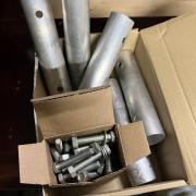 Traverz csavaros kötéssel, 7,2 méter (2,8+2x2,2) egyenes, és két idom