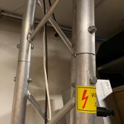 Traverz csavaros kötéssel, 7,2 méter (2,8+2x2,2) egyenes, és két idom