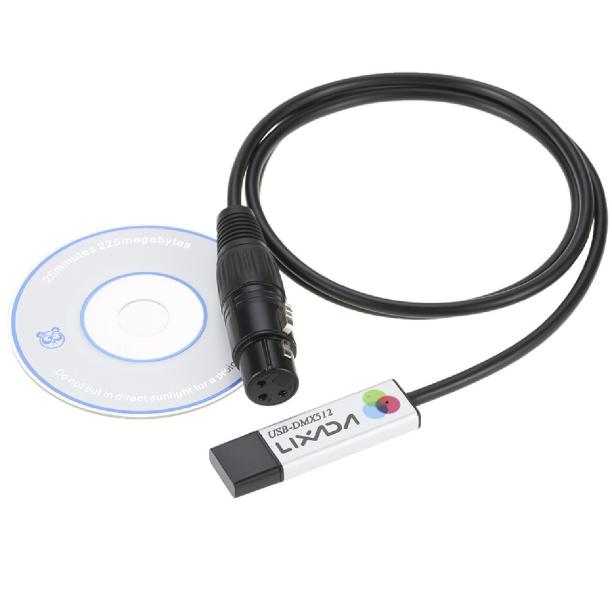 Lixada USB–DMX512 Interface – Új, bontatlan! Freestyler kompatibilis