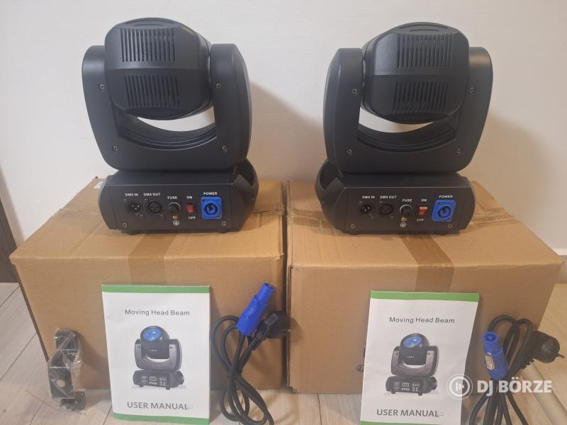 Eladó 2 db új 100 watt teljesítményű 1/18 prizmás beam & spot robotlámpa