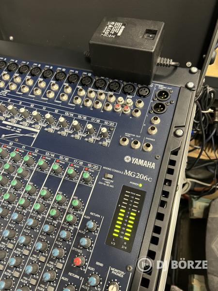 Yamaha MG206c keverő, új Robust rackkel együtt