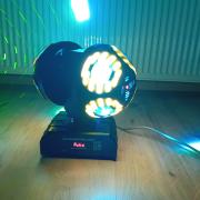 Középfény!Dupla rgbw led, rgb yellow pink cyan segédled, RG lézer (beszámítás is) Saját videó!