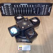 Okos kis robot!4 karú 3in 1 RGBW beam, strobi, RG lézer (beszámítás is)