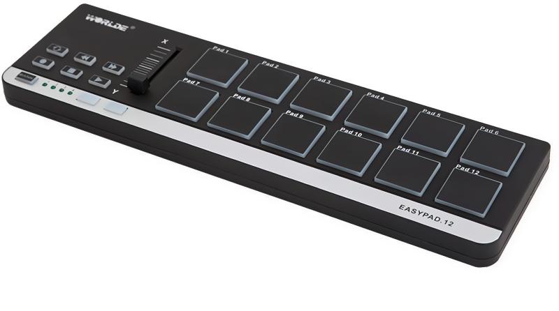 Worlde EASYPAD-12 hordozható USB MIDI vezérlő – szinte új állapotban!