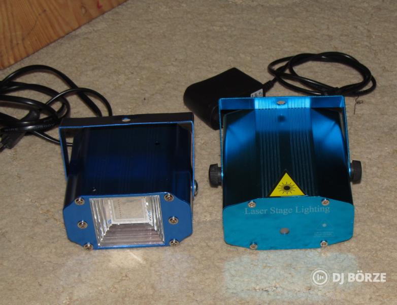 Eladó egyben 2db Diszkó party házibuli fény lézer és LED stroboszkóp