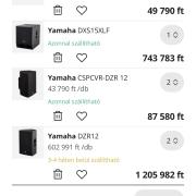 Yamaha hangrendszer - 2db DZR12 és 1db DXS15XLF