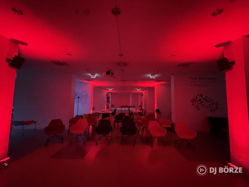 6x18W-os RGBWA+UV Akkus Par lámpa, TELEFONNAL IS VEZÉRELHETŐ