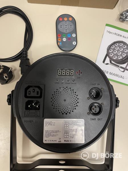 Led Par 14x6W RGBW lámpa, új DMX-es, távirányítós