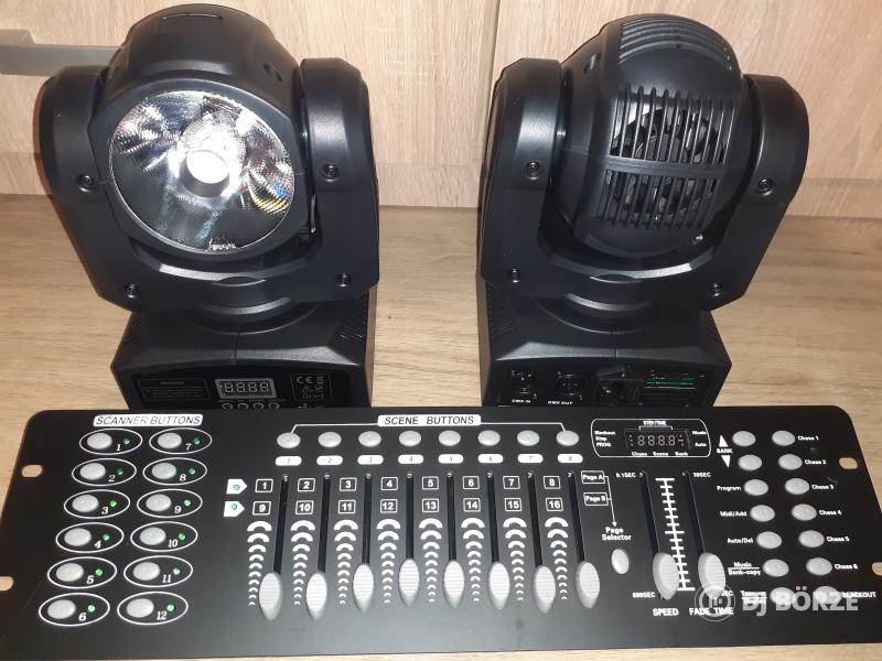 új fajta!12db! 90w Rgbw led beam, vezérlő (beszámítás) Bp. -Szeged (új ára 57.000/db)