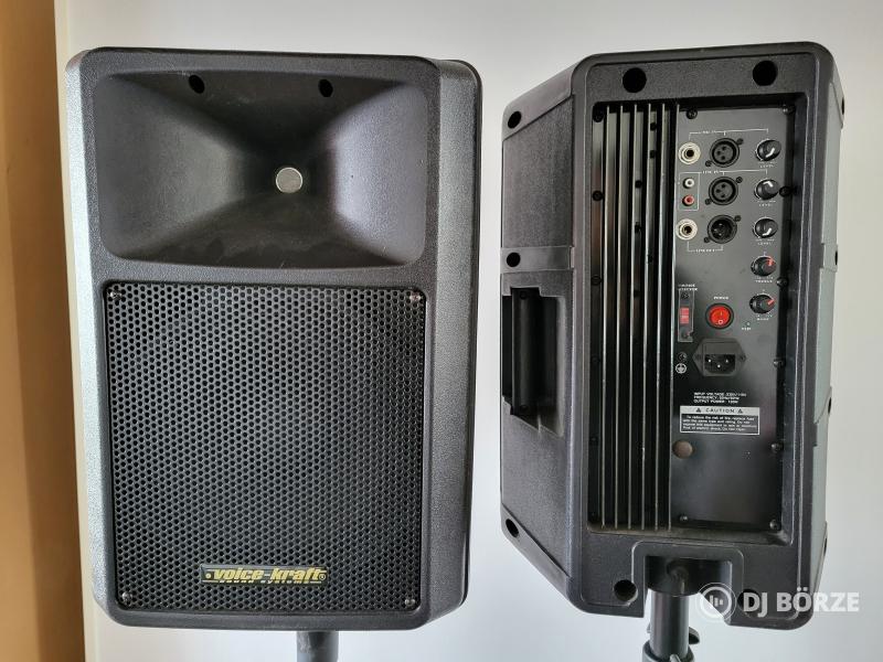 Voice Kraft aktív hangfalpár plusz 2db Proel hangfal állvány