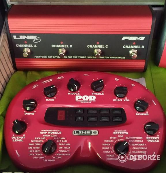 Line6 POD 2.0 GTR Sim. + FB4 PedalBoard + Zoom B2 Bass Sim.