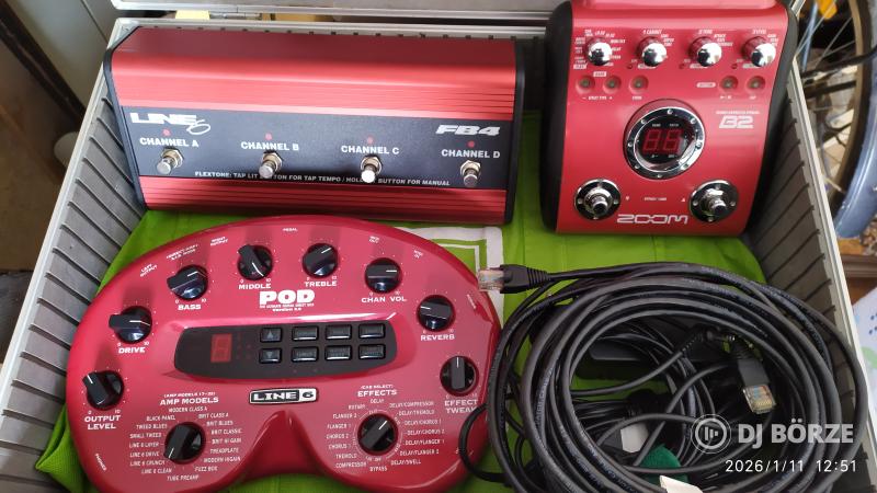 Line6 POD 2.0 GTR Sim. + FB4 PedalBoard + Zoom B2 Bass Sim.