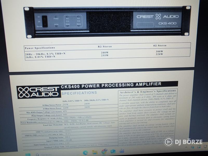 HIBÁS Crest Audio CKS 400 végfok