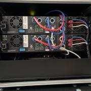 Újszerű Crown MA5000i + MA9000i végfok + DBX PA2 + RTA Mic rackben