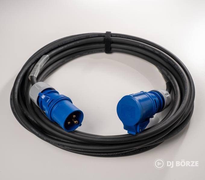 10m - 16A 1 fázisú ipari hosszabbító gumikábel