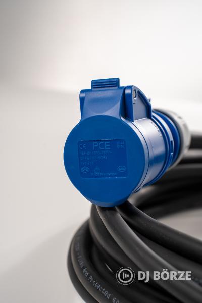 10m - 16A 1 fázisú ipari hosszabbító gumikábel