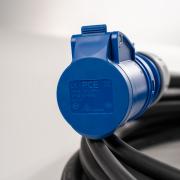 10m - 16A 1 fázisú ipari hosszabbító gumikábel