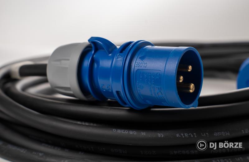 10m - 16A 1 fázisú ipari hosszabbító gumikábel