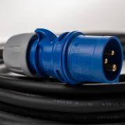 10m - 16A 1 fázisú ipari hosszabbító gumikábel