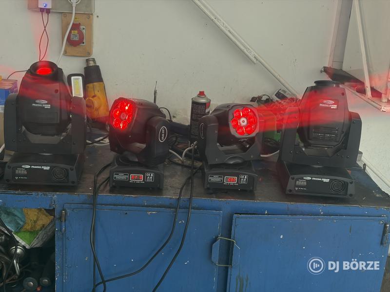 Eladó 2db Showtec Phanton 50 led spot és 2db Fénytechnikashop-os Bee eye laser robotlámpák