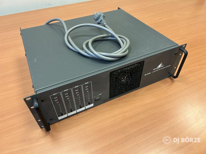 Monacor PA-4240 ipari végfok 4 csatornás PA erősítő