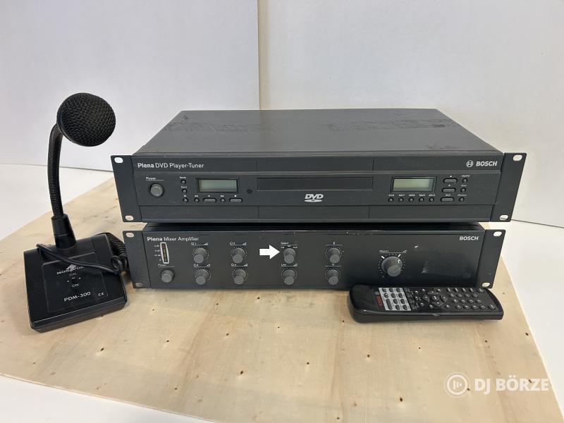 Bosch Plena ipari hangosítás szett mikrofon, DVD, erősítő