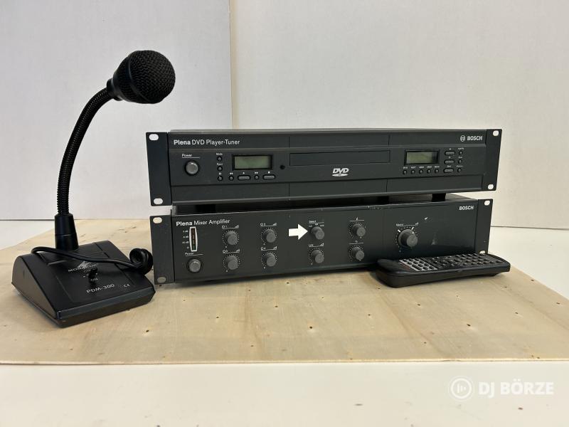 Bosch Plena ipari hangosítás szett mikrofon, DVD, erősítő