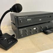 Bosch Plena ipari hangosítás szett mikrofon, DVD, erősítő