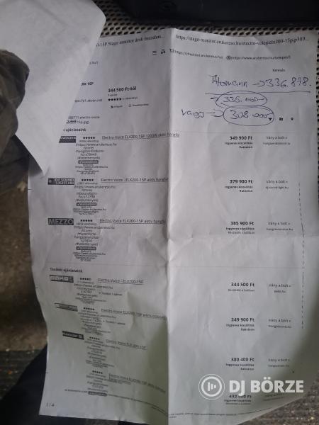 Electro Voice ELX200 15P AKTÍV HANGFAL