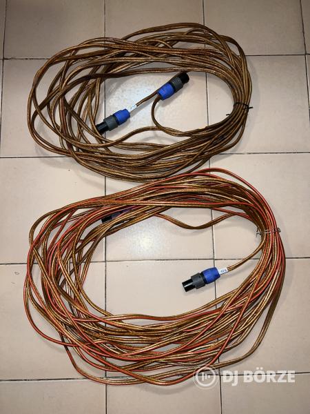 Hangfalkábelek 2x4mm2, 13m+20m, Neutrik Speakon csatival