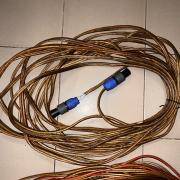 Hangfalkábelek 2x4mm2, 13m+20m, Neutrik Speakon csatival