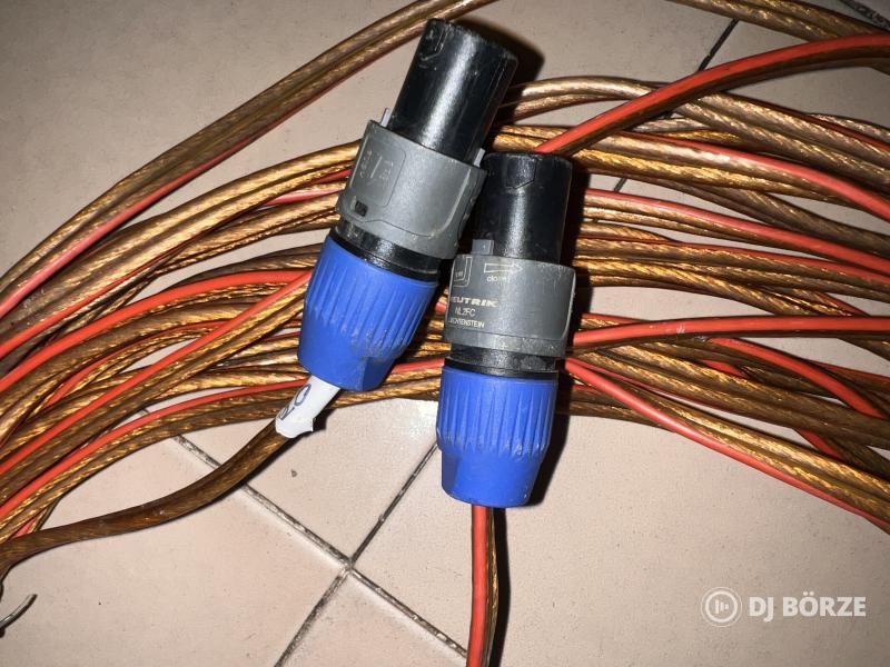 Hangfalkábelek 2x4mm2, 13m+20m, Neutrik Speakon csatival