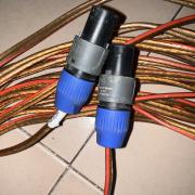 Hangfalkábelek 2x4mm2, 13m+20m, Neutrik Speakon csatival